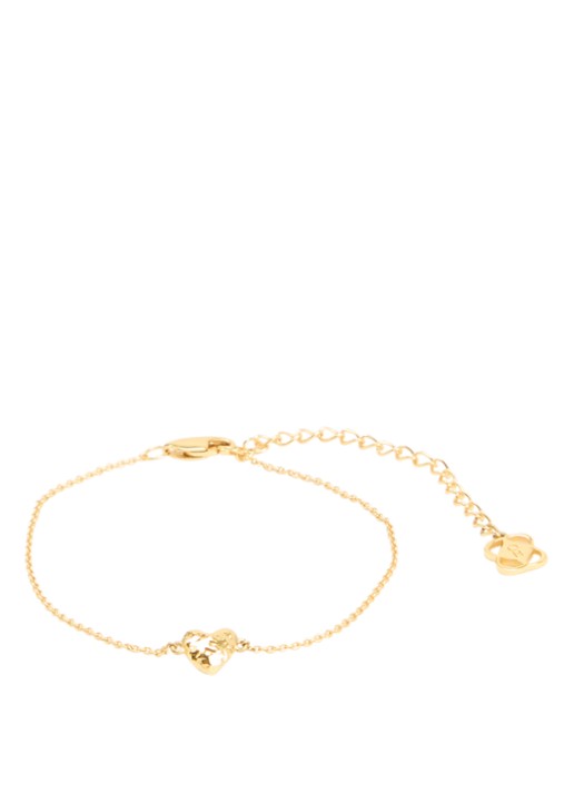 Ottoman Hands Single Heart armband verguld