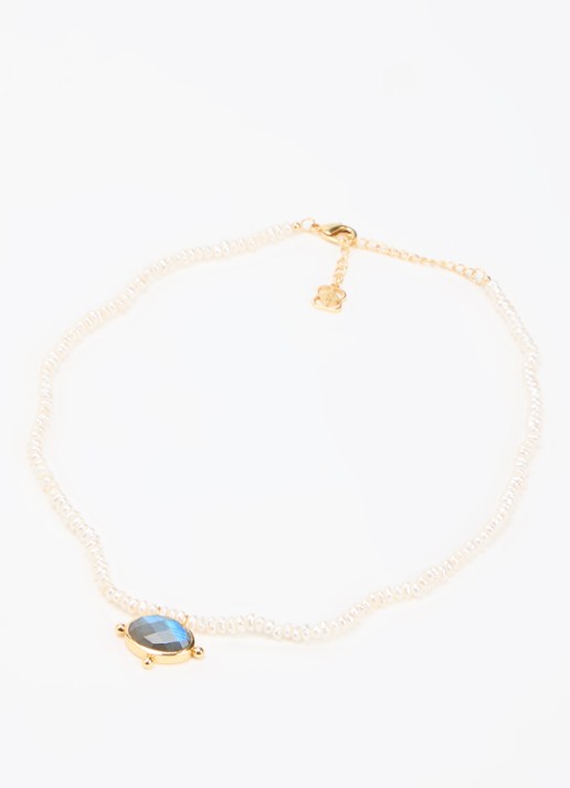 Ottoman Hands Sorel ketting verguld - detail parelmoer