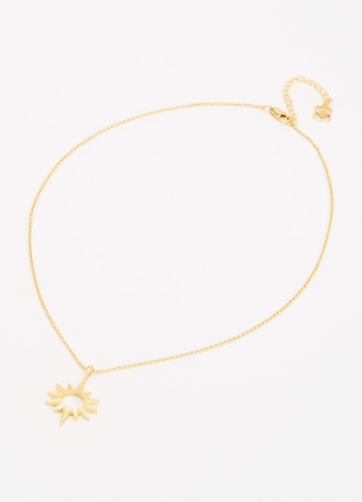 Ottoman Hands Star ketting verguld - detail goud