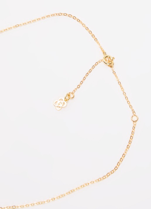Ottoman Hands Sunrise Aqua Chalcedony ketting verguld - detail 2 groen