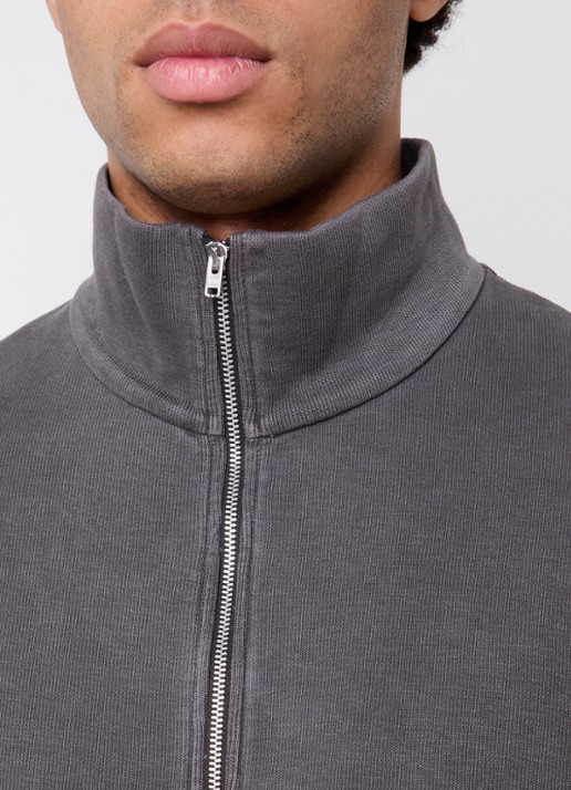 Our Legacy Cropped sweatvest met opstaande kraag - detail 5 taupe