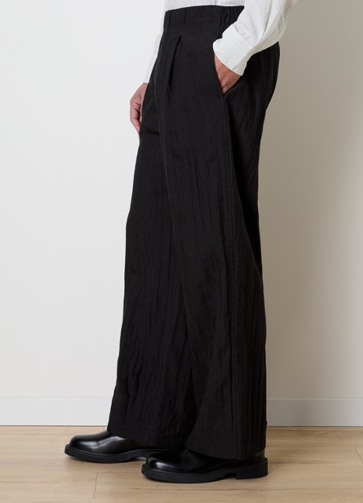 Our Legacy Loose fit pantalon in linnenblend - detail 5 zwart