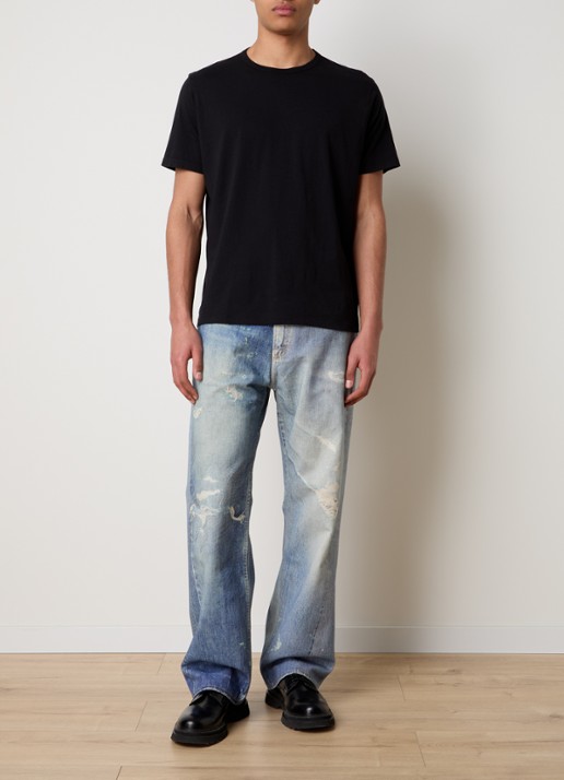 Our Legacy New Box oversized T-shirt met stretch - voorkant 2 zwart