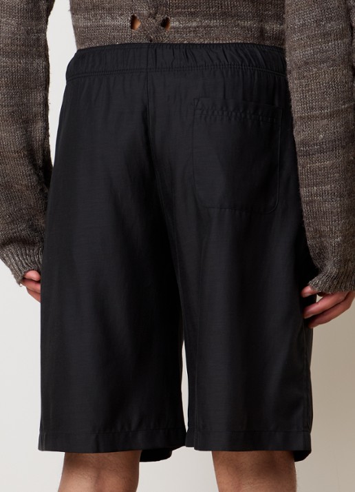 Our Legacy Straight fit korte broek met steekzakken - achterkant 5 zwart