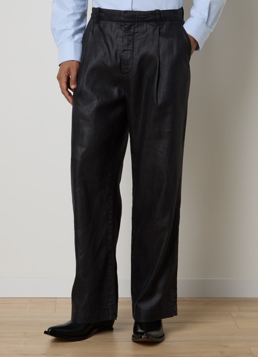 Our Legacy Straight fit pantalon met steekzakken - detail 3 zwart