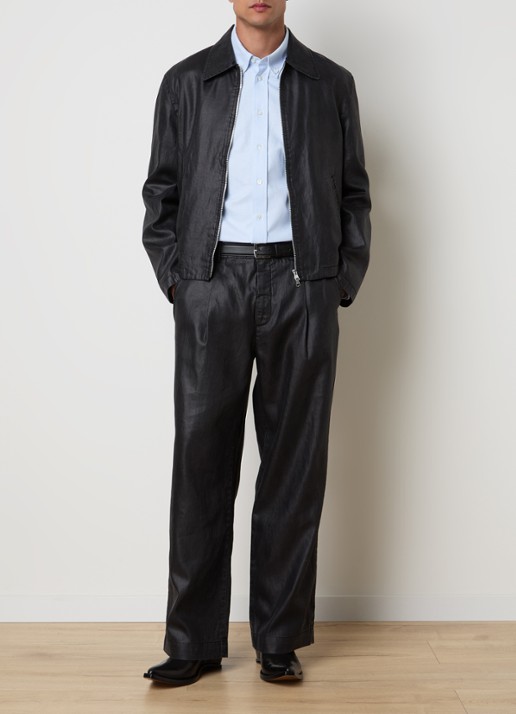 Our Legacy Straight fit pantalon met steekzakken - voorkant 2 zwart