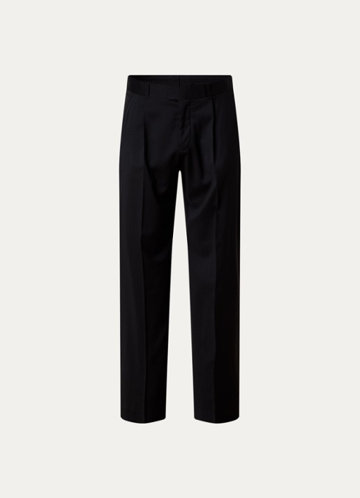 Our Legacy Straight leg pantalon van wol met persplooi