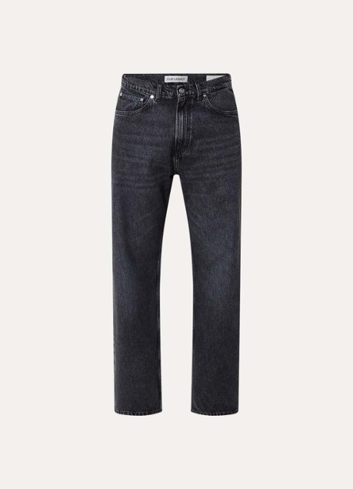Our Legacy Third Cut straight leg jeans met gekleurde wassing - voorkant 5 indigo