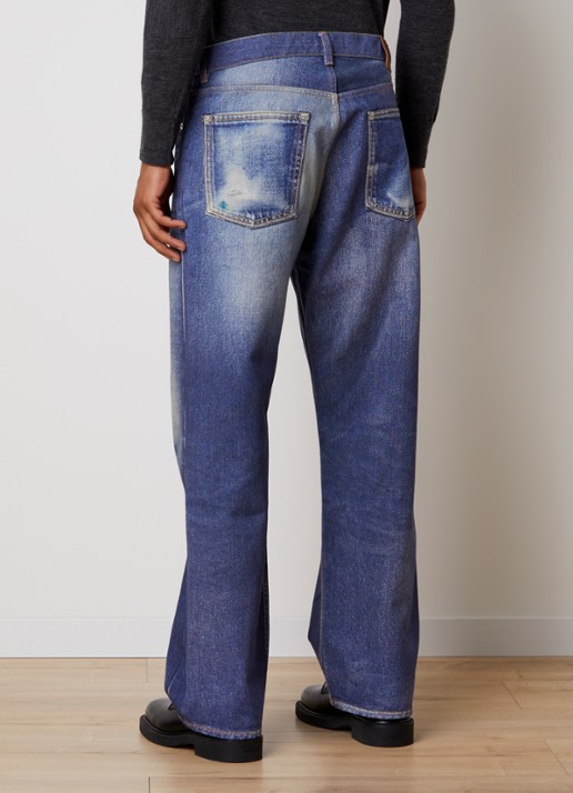 Our Legacy Third mid waist straight fit jeans met gekleurde wassing - achterkant indigo