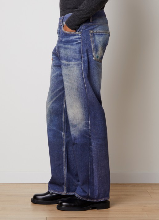 Our Legacy Third mid waist straight fit jeans met gekleurde wassing - detail 3 indigo