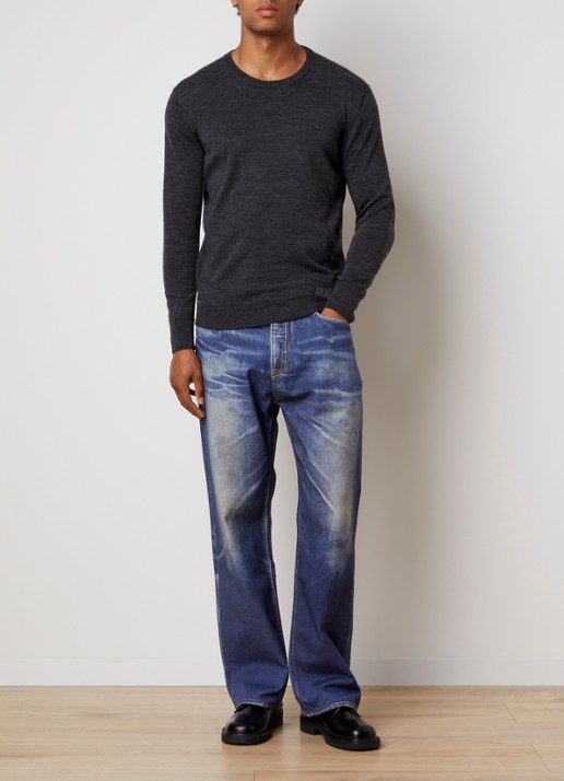 Our Legacy Third mid waist straight fit jeans met gekleurde wassing - voorkant 6 indigo