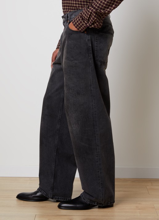 Our Legacy Vast Cut loose fit jeans met gekleurde wassing - detail 2 zwart