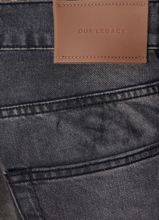 Our Legacy Vast Cut loose fit jeans met gekleurde wassing - detail 3 zwart