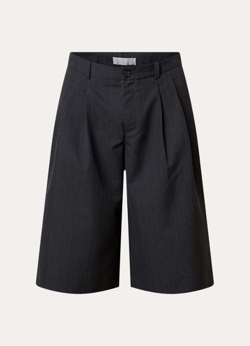 Our Legacy Wide fit korte broek met steekzakken - voorkant 4 antraciet