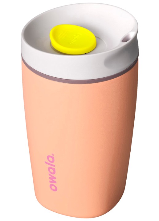 Owala SmoothSip Slider thermosbeker 35,5 cl - voorkant 2 perzikroze