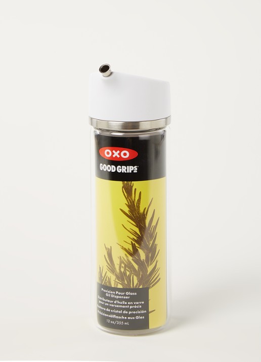 Oxo Good Grips olie- en azijnfles 355 ml - voorkant 2 transparant