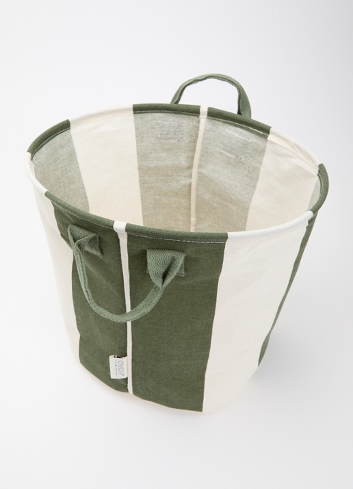 OYOY Living Design Kara mand set van 2 - voorkant 2 bronsgroen