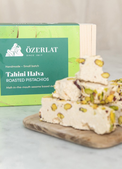 Özerlat Tahini Halva met roasted pistachio 300 gram - voorkant 2 undefined