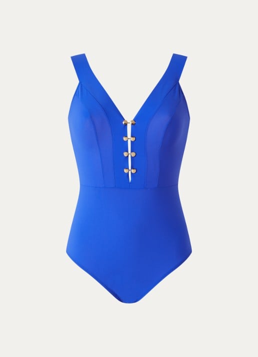 Pain de Sucre Bonnie badpak met rugdecolleté - voorkant 2 beige