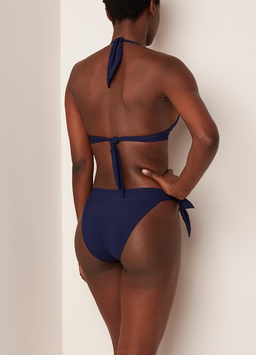 Pain de Sucre Diva bikinislip met strikdetail - achterkant blauw