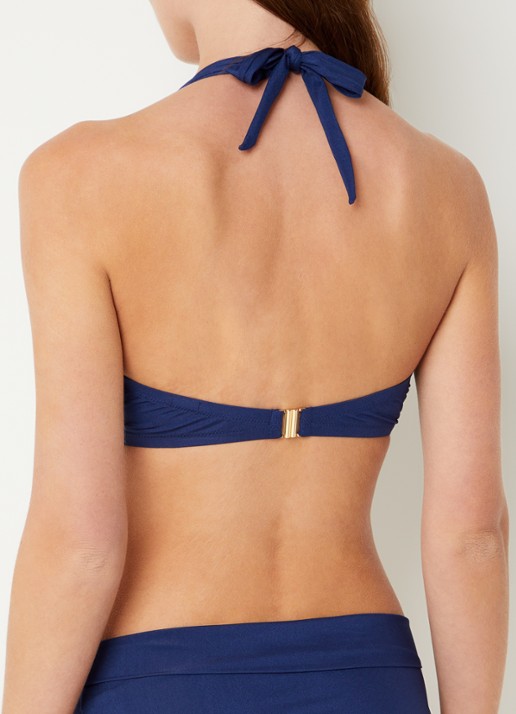 Pain de Sucre Django halter bikinitop - achterkant 5 donkerblauw