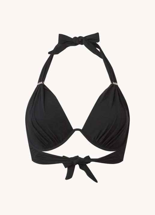 Pain de Sucre Fabia halter bikinitop met beugel - voorkant 3 zwart
