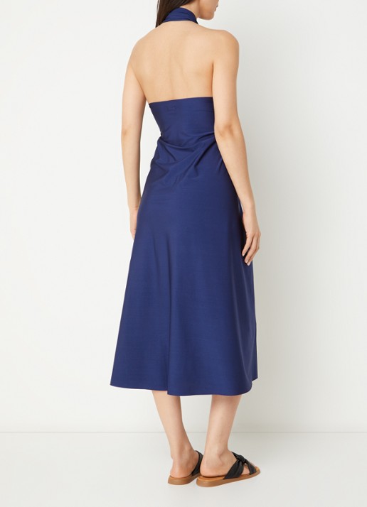Pain de Sucre Petra maxi strand- halterjurk  - achterkant 4 blauw