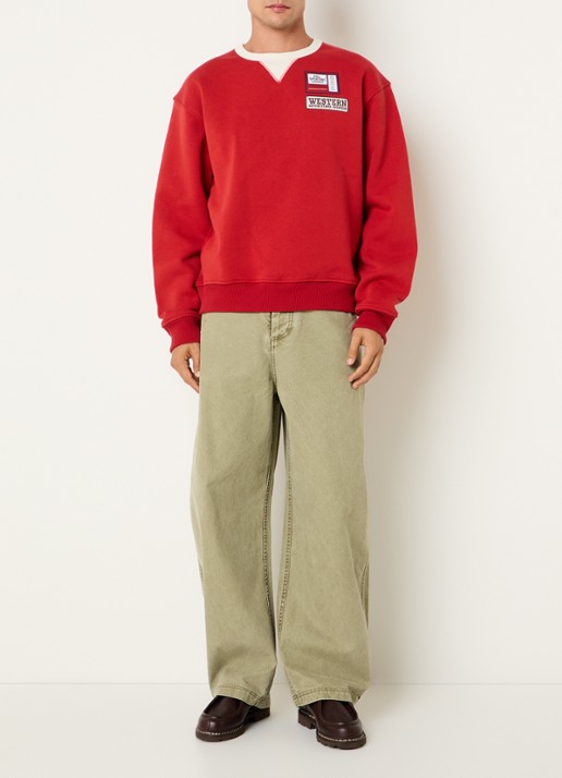 PAL Sporting Goods Gallop sweater met logo- en backprint - voorkant 2 rood