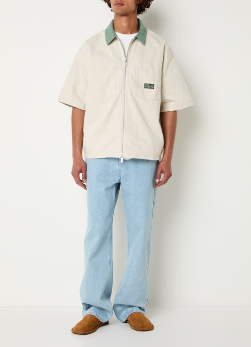 PAL Sporting Goods Garage Room overshirt met borstzak - voorkant 3 beige