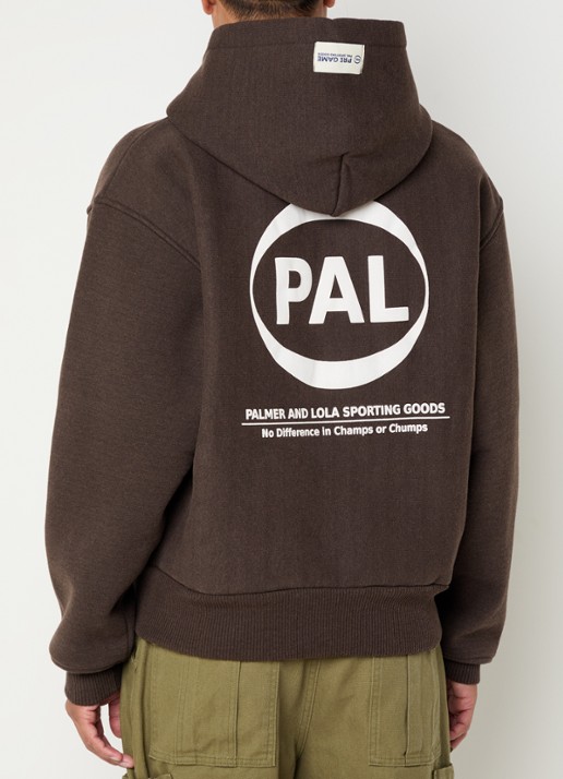 PAL Sporting Goods Pre Game hoodie met logo- en backprint - achterkant 3 bruin