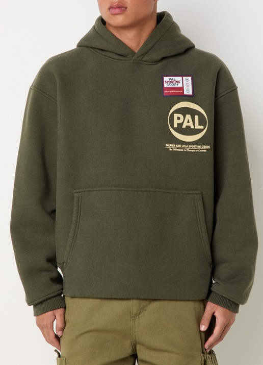 PAL Sporting Goods Pre Game hoodie met logo- en backprint - achterkant 5 bronsgroen