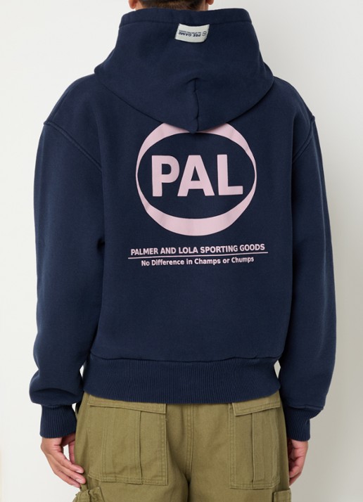 PAL Sporting Goods Pre Game hoodie met logo- en backprint - achterkant donkerblauw