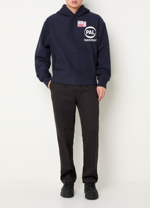 PAL Sporting Goods Pre game hoodie met logoprint - voorkant 5 donkerblauw