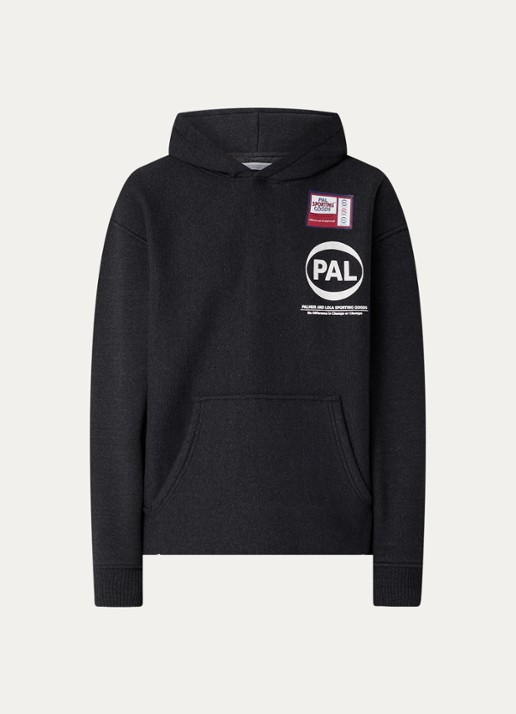 PAL Sporting Goods Pre Game oversized hoodie met logo - voorkant 3 zwart