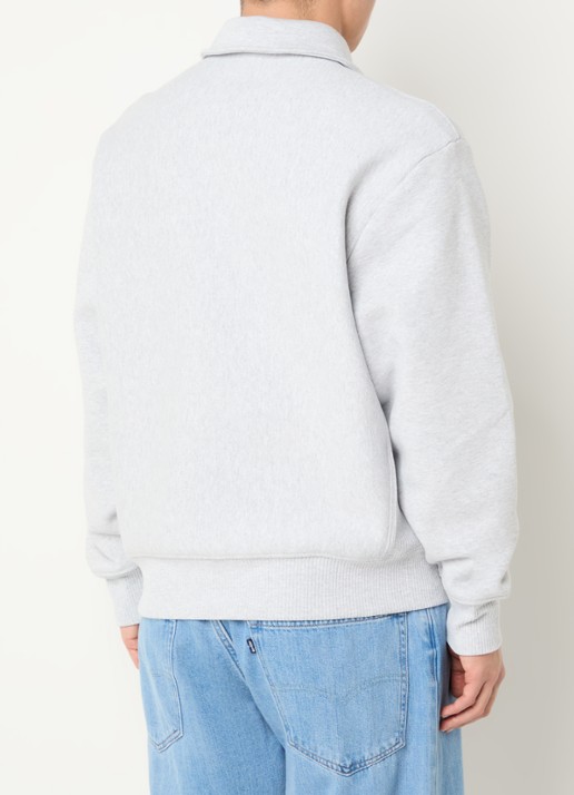 PAL Sporting Goods Pre game sweater met halve rits en logo - achterkant 3 grijsmele
