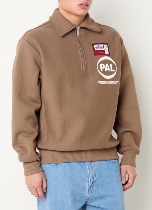PAL Sporting Goods Pre game sweater met halve rits en logo