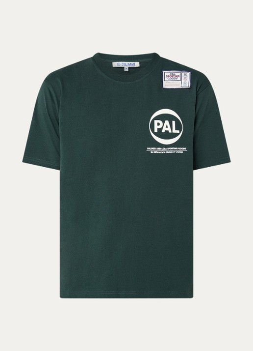 PAL Sporting Goods Pre Game T-shirt met logo- en backprint - voorkant donkergroen
