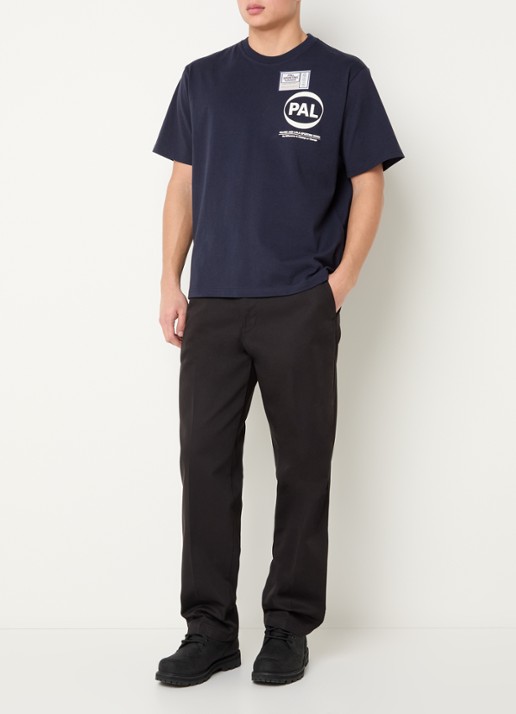 PAL Sporting Goods Pre Game T-shirt met logo- en backprint - voorkant 2 donkerblauw