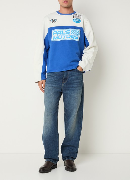 PAL Sporting Goods Race Day sweater met borduring - voorkant 4 kobaltblauw