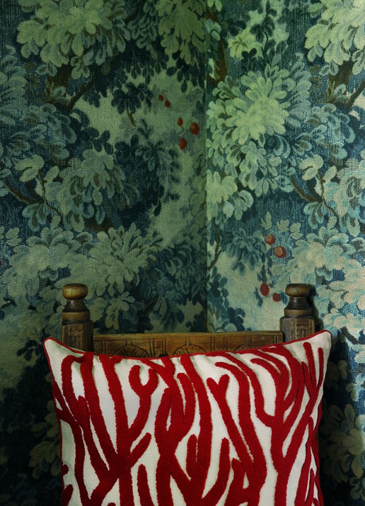 Palais Lauren sierkussen 50 x 50 cm - voorkant 6 rood