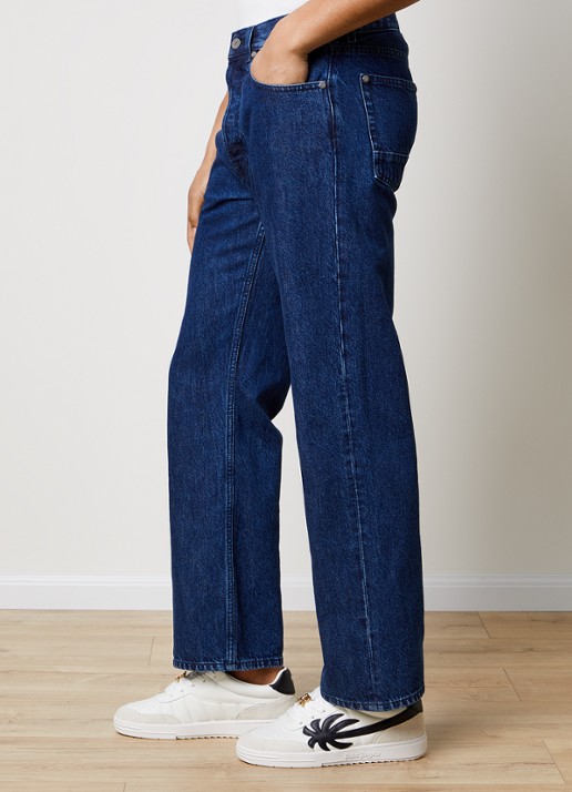 Palm Angels Straight leg jeans met donkere wassing - detail 5 indigo