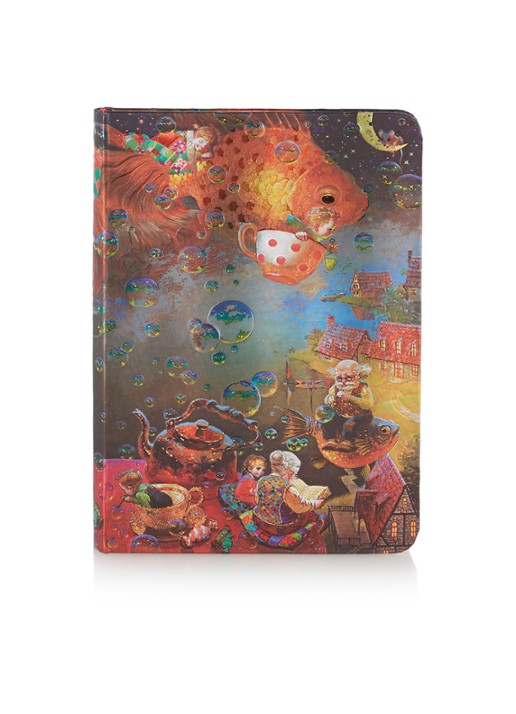 Paperblanks Imagination Midi schetsboek 12,5 cm x 17 cm - voorkant oranje