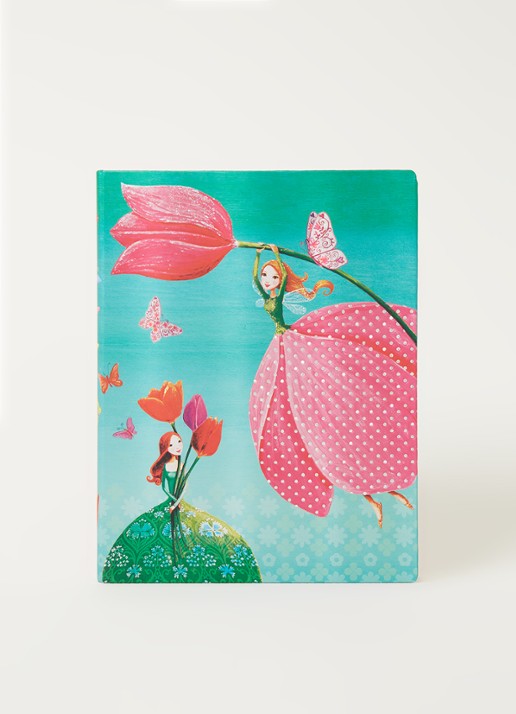 Paperblanks Joyous Springtime notitieboek 23 x 18 cm - voorkant 3 zeegroen