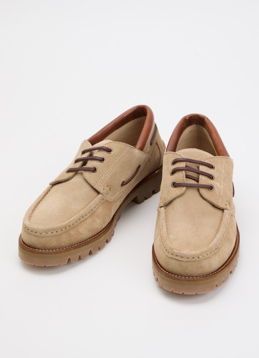 Paraboot Briac bootschoen van suède - detail 2 beige