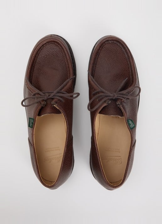 Paraboot Michael veterschoen van leer - detail 3 bruin