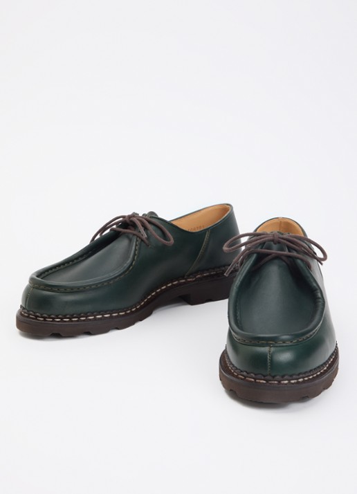 Paraboot Michael veterschoen van leer - detail donkergroen