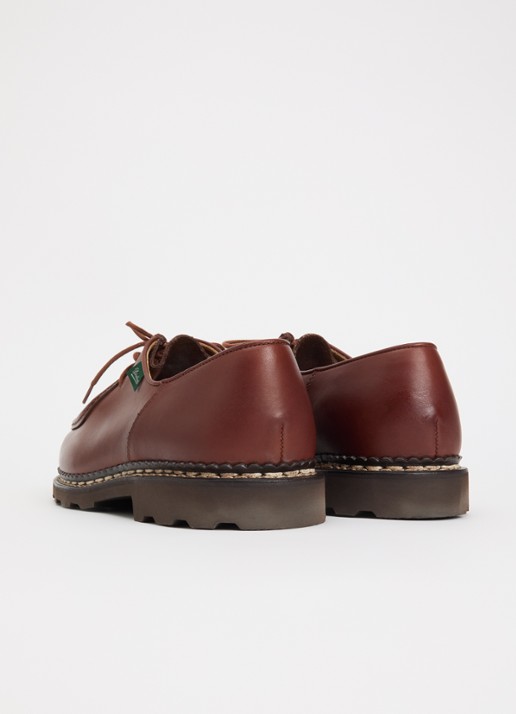 Paraboot Michael veterschoen van leer - achterkant 5 roodbruin