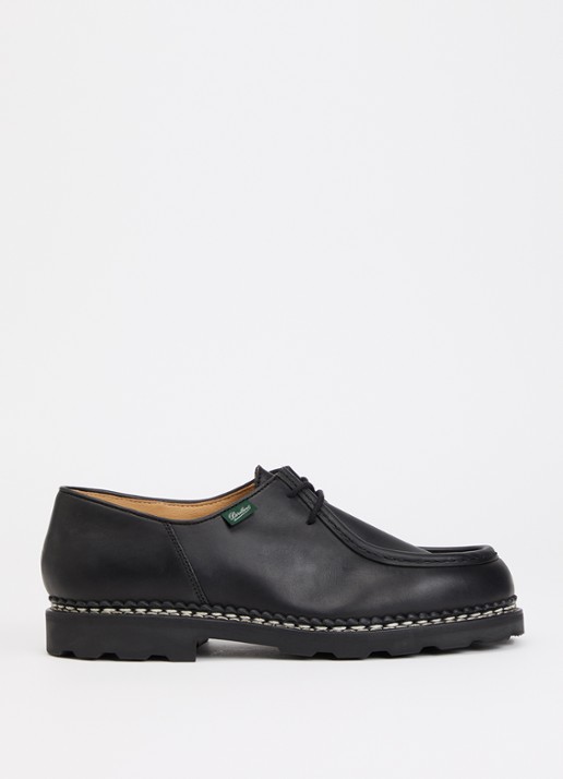 Paraboot Michael veterschoen van leer - voorkant 4 zwart