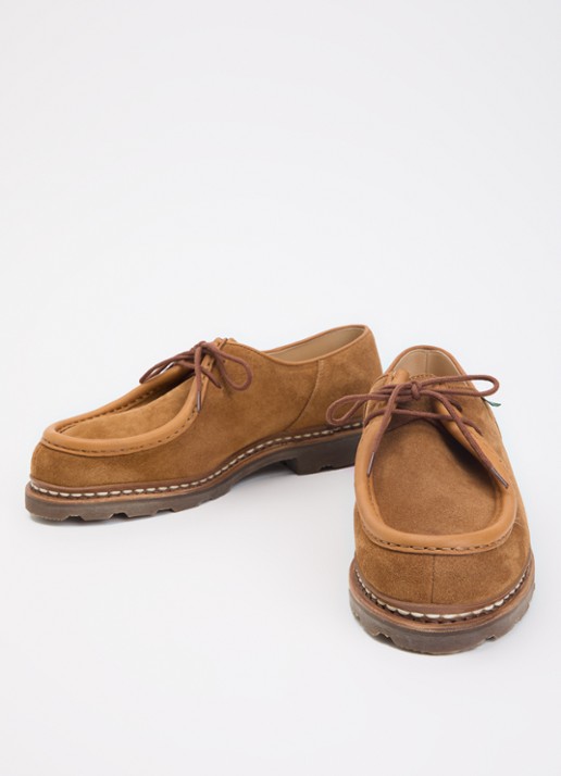Paraboot Micka veterschoen van suède - detail 3 camel