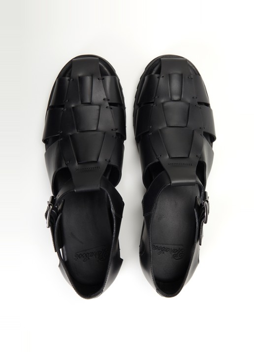 Paraboot Pacific sandaal van leer - detail 2 zwart